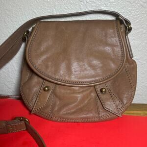 J Jill brown leather small crossbody
